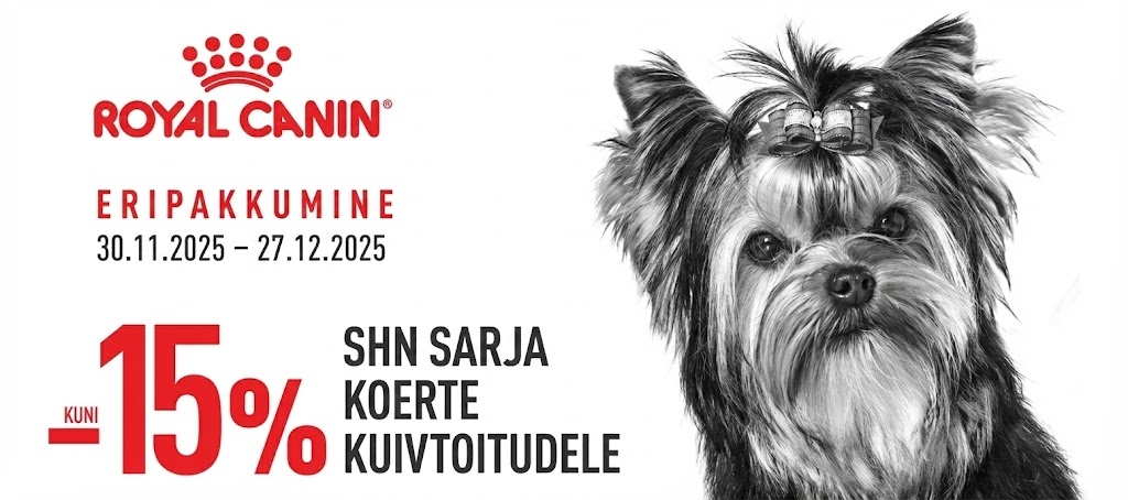 Royal Canin koertele kuni -15%