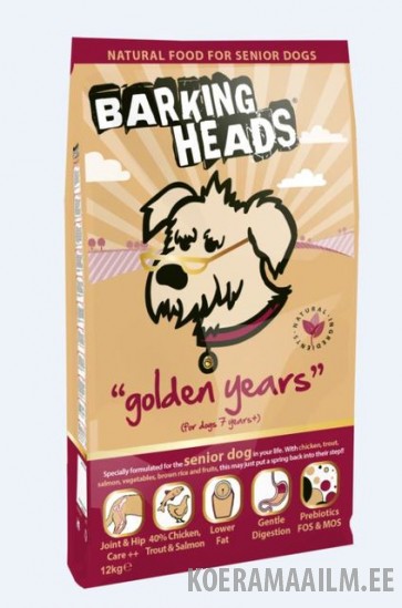 BARKING HEADS kuivtoit koertele Golden Years 12kg
