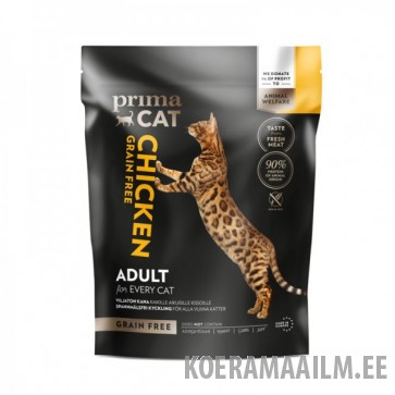 PrimaCat GrainFree täistoit kanalihaga täiskasvanud kassidele 1,4 kg