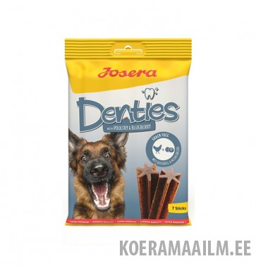 JOSERA Denties with Poultry & Blueberry 13x180g, linnuliha ja mustikatega