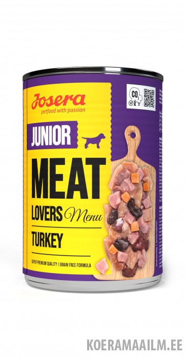 Josera Meat Lovers JUNIOR Menu Turkey 6x400g konserv kutsikale