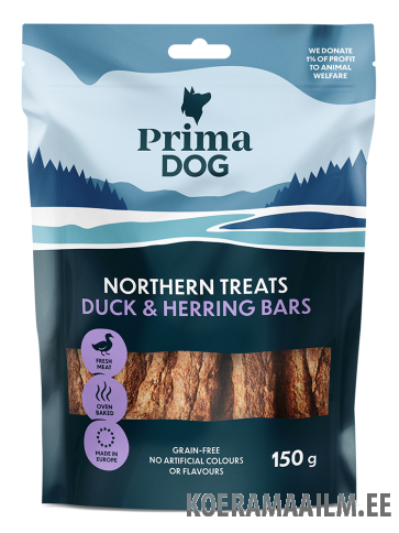PrimaDog Northern Treats maius pardiliha-heeringa 150g
