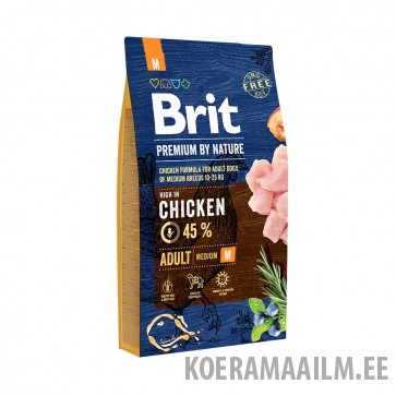 Brit Premium by Nature Adult M koeratoit 3 kg