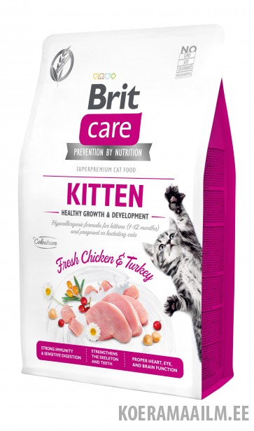 Brit Care Cat Grain-Free Kitten Healthy Growth kassitoit 2 kg