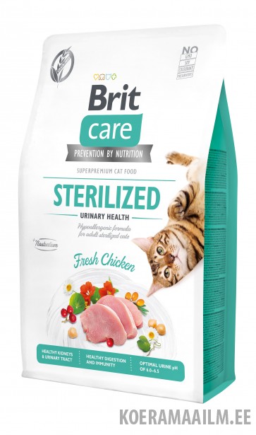Brit Care Cat Grain-Free Sterilized Urinary Health kassitoit 2 kg