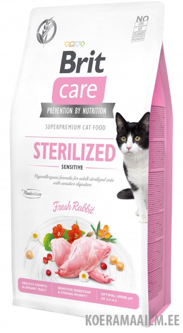 Brit Care Cat Grain-Free Sterilized Sensitive kassitoit 7 kg