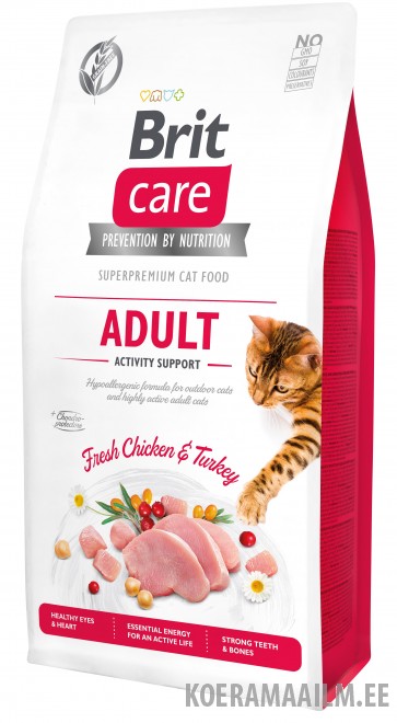 Brit Care Cat Grain-Free Adult Activity Support kassitoit 7 kg