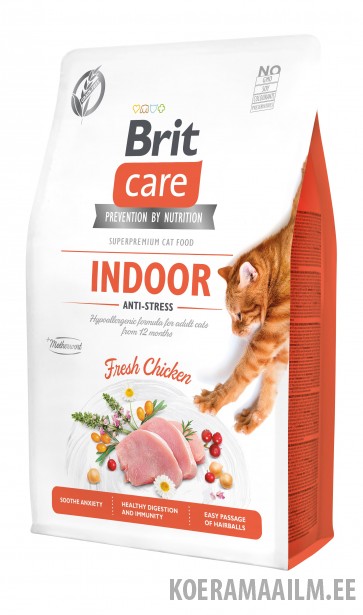 Brit Care Cat Grain-Free Indoor Anti-Stress kassitoit 2 kg