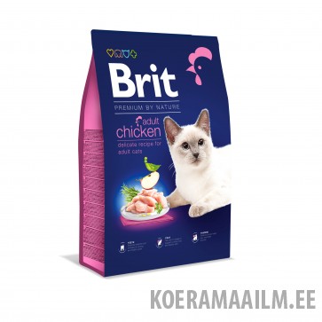 Brit Premium by Nature Cat Chicken, kassidele kanaga 8 kg