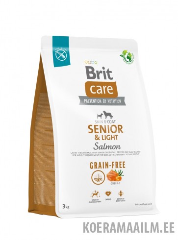 Brit Care Grain-Free Senior & Light Salmon koeratoit 3kg