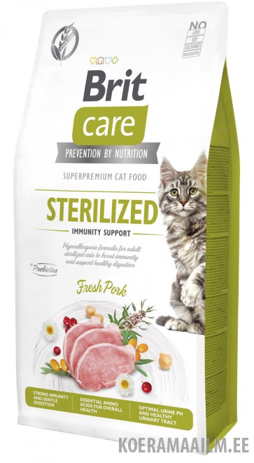Brit Care Cat Grain-Free Sterilized Immunity Support kassitoit 7kg