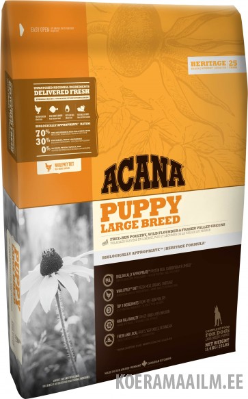 ACANA  Heritage 25 Dog Puppy Large Breed  11,4 kg