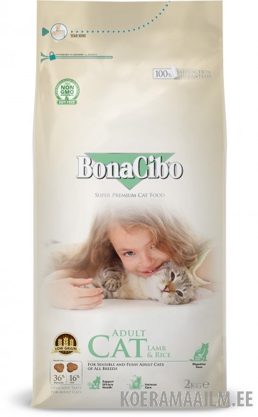 BONACIBO CAT Adult lambaliha ja riisiga 5kg