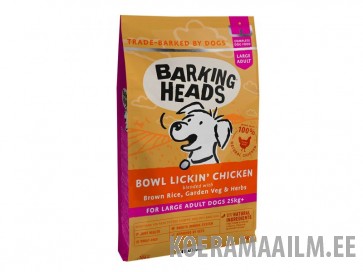 BARKING HEADS kuivtoit koertele Bowl Lickin Chicken suur tõug 12 kg
