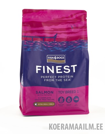 Fish4Dogs Finest extra-väike graanul lõhe/kartul 1,5 kg