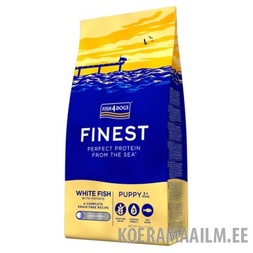 Fish4Dogs kutsika täissööt valge kala suur graanul 6 kg