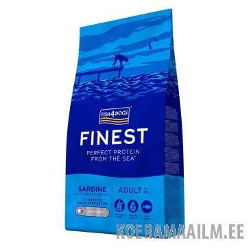 Fish4Dogs koera täissööt sardiin suur graanul 12 kg