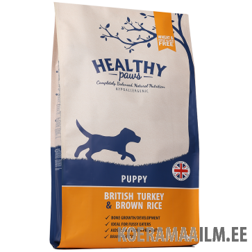 Healthy Paws British Turkey & Brown Rice Puppy 12 kg