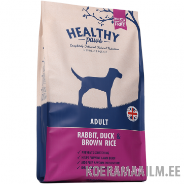 Healthy Paws Rabbit, Duck & Rice 12 kg