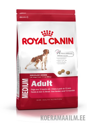 Royal Canin Medium Adult 15kg + 3 kg TASUTA!