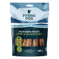 PrimaDog Northern Treats maius lambaliha-lõhe astelpajuga 400g