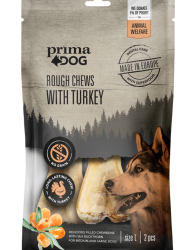 PrimaDog Rough Chews närimiskont kalkun-astelpaju L, 13.5cm, 140g
