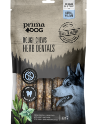 PrimaDog Rough Chews Hambahoolduskont ürtidega S, 12cm, 100g