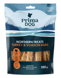 PrimaDog Northern Treats maius kalkuni-hirveliha 150g