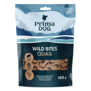 PrimaDog Wild Bites Semi-Moist maiused koertele vutiliha viirpuumarjadega 150g