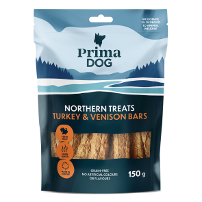 PrimaDog Northern Treats maius kalkuni-hirveliha 150g