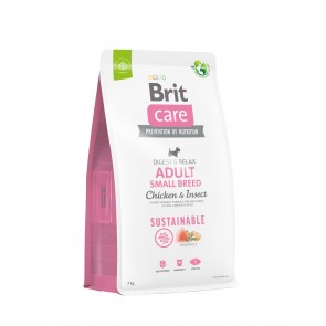 Brit Care Sustainable Adult Small Breed Chicken & Insect koeratoit 7kg