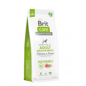 Brit Care Sustainable Adult Medium Breed Chicken & Insect koeratoit 12kg