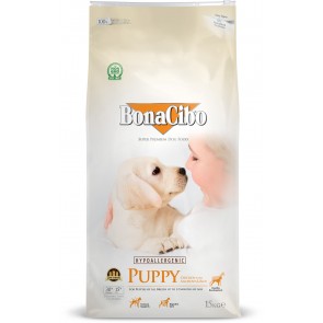 BONACIBO DOG Puppy kuivtoit kana, anšoovise ja riisiga 15kg