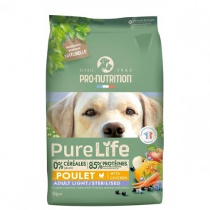 Pure Life Dog Light / Sterilized Ülekaalulistele ja steriliseeritud koertele 12kg