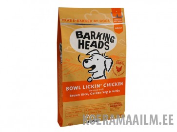 BARKING HEADS kuivtoit koertele Bowl Lickin Chicken 12 kg